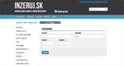 Desktop Screenshot of inzeruj.sk